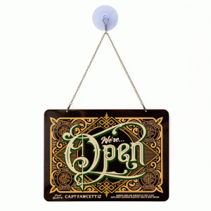 Метална табела "Отворено/Затворено" Captain Fawcett